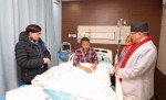नेता पुनको स्वास्थ्य अवस्था बुझ्न प्रधानमन्त्री सुमेरु अस्पतालमा